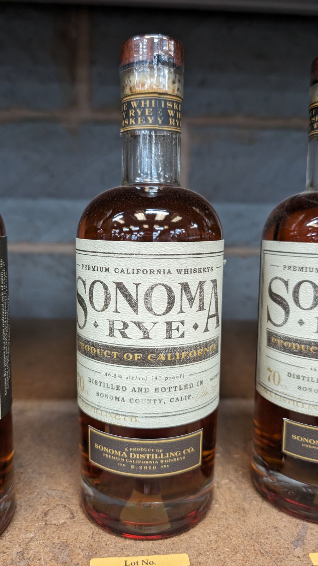 1 off 700ml bottle of Sonoma Rye Whiskey. 46.5% alc/vol (93 proof). Distilled and bottled in Sonom - Image 2 of 5