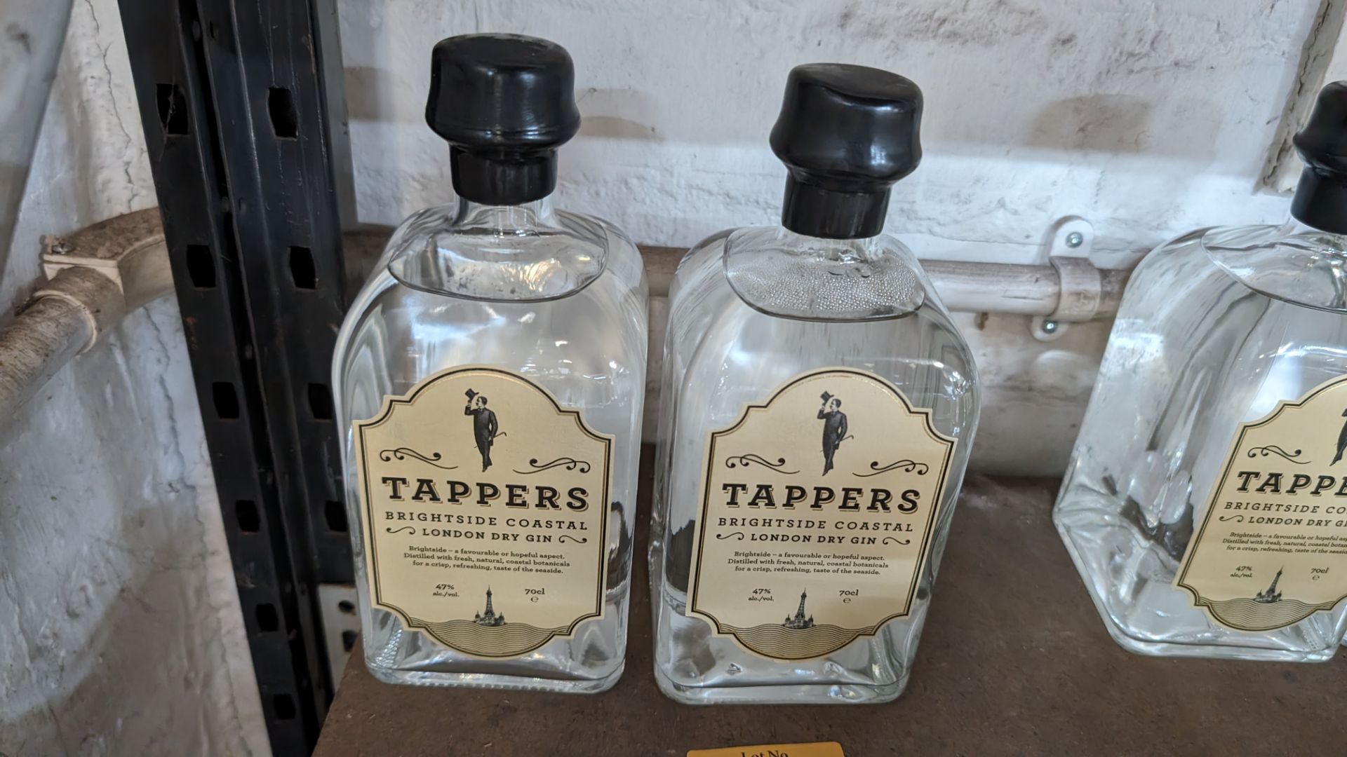 2 off 700ml bottles of Tappers 47% ABV Brightside Coastal London Dry Gin. Individually numbered bot