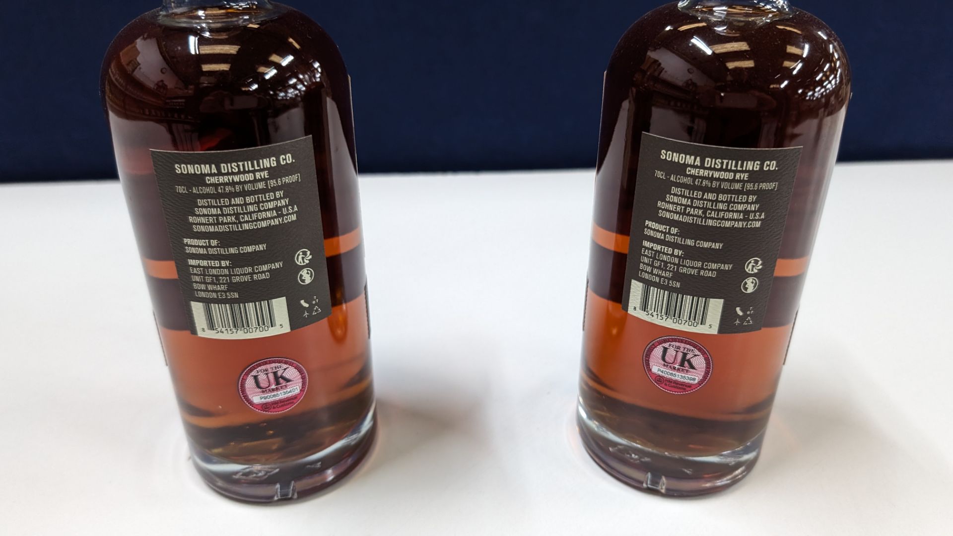 2 off 700ml bottles of Sonoma Cherrywood Rye Whiskey. 47.8% alc/vol (95.6 proof). Distilled and bo - Bild 3 aus 6