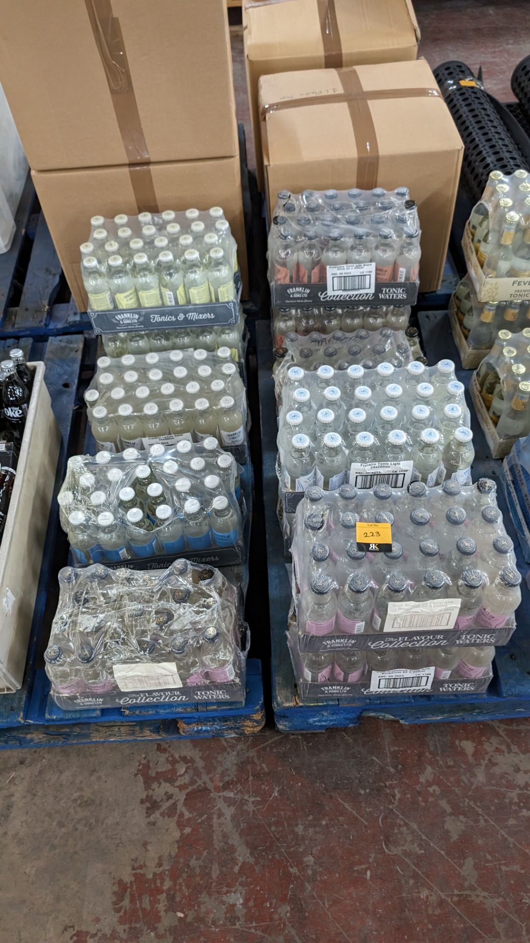 12 trays of Franklin & Sons Ltd tonics and mixers - typical best before date 2022