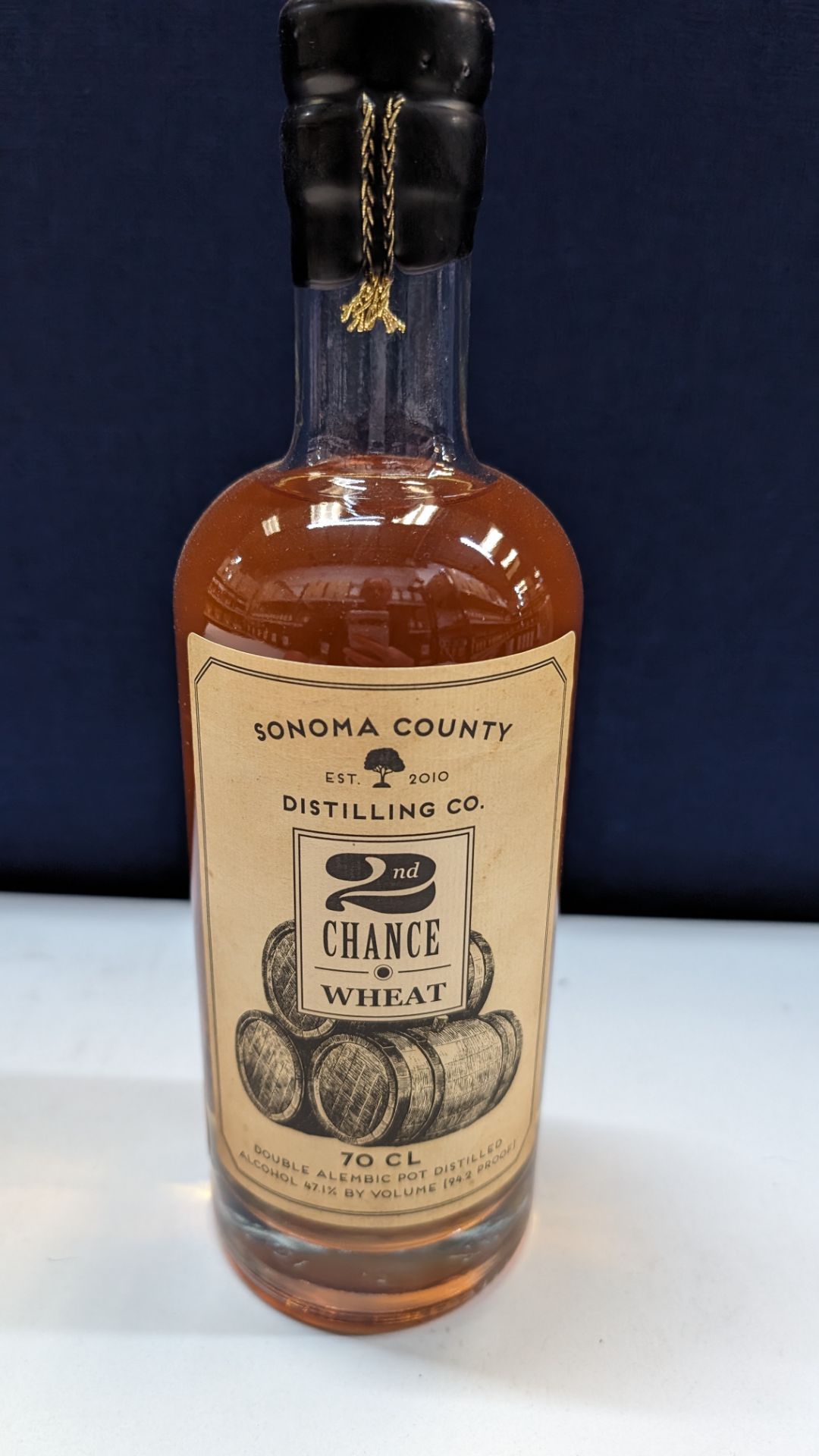 1 off 700ml bottle of Sonoma County 2nd Chance Wheat Double Alembic Pot Distilled Whiskey. 47.1% al