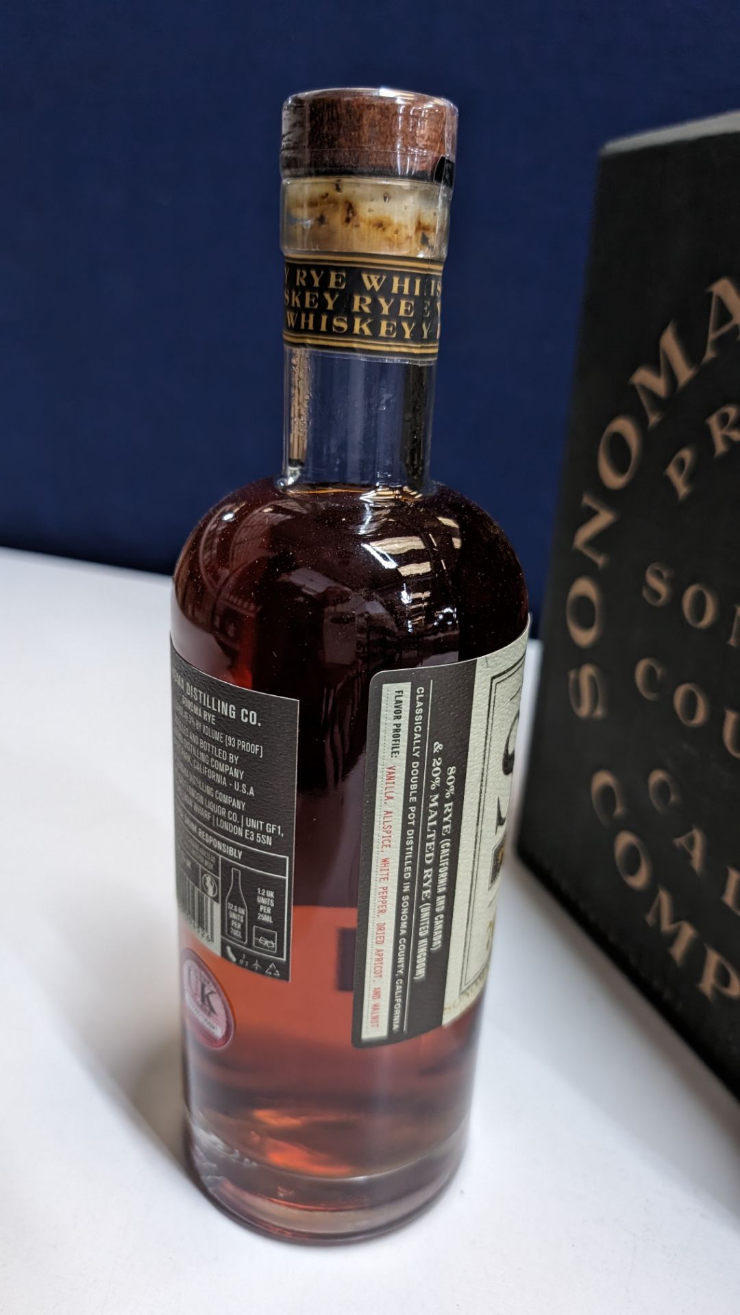 6 off 700ml bottles of Sonoma Rye Whiskey. In Sonoma branded box which includes bottling details on - Image 6 of 7