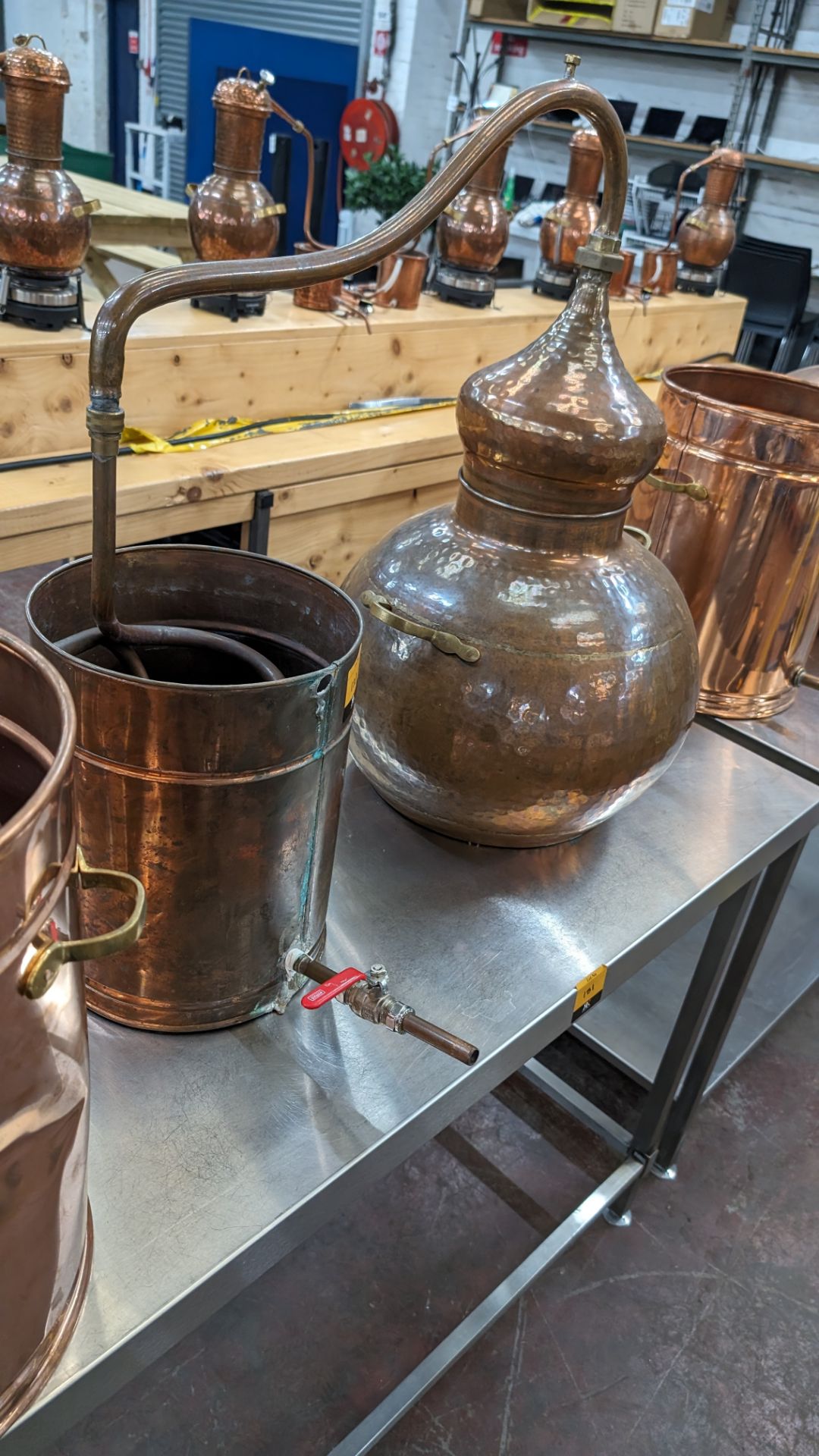 Copper Still with pipework and condenser - Image 8 of 8