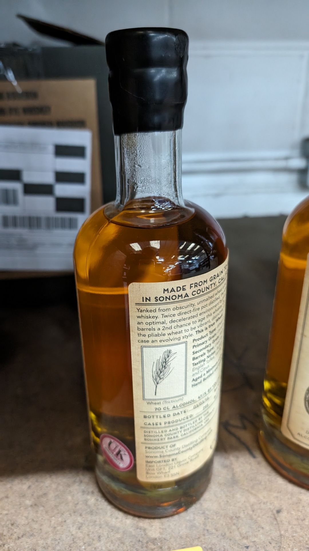 1 off 700ml bottle of Sonoma County 2nd Chance Wheat Double Alembic Pot Distilled Whiskey. 47.1% al - Image 3 of 5