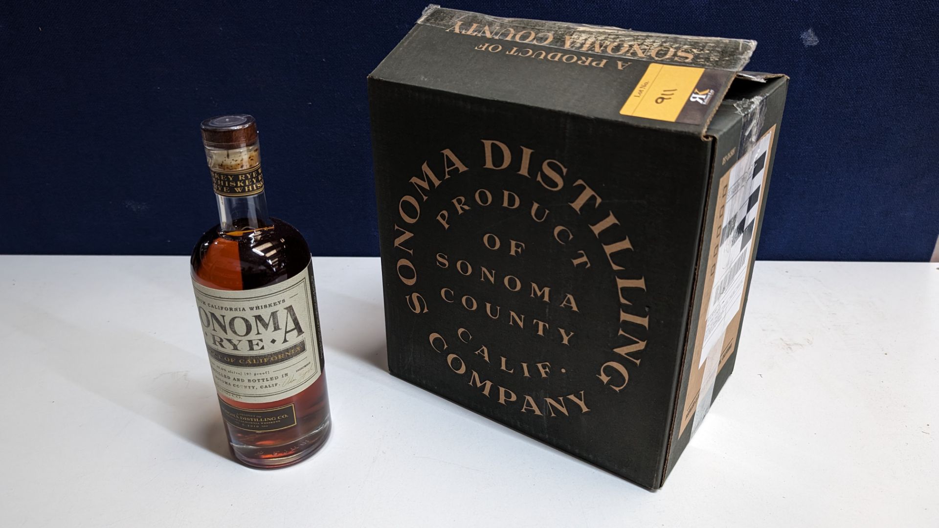 6 off 700ml bottles of Sonoma Rye Whiskey. In Sonoma branded box which includes bottling details on