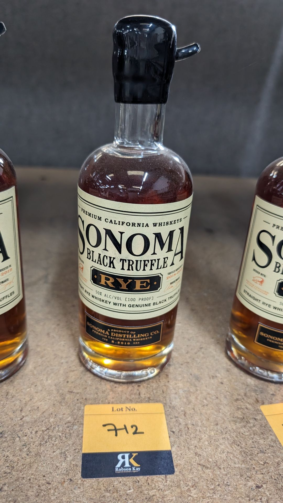 1 off 375ml bottle of Sonoma Black Truffle Rye Whiskey. 50% alc/vol (100 proof). Straight rye whis