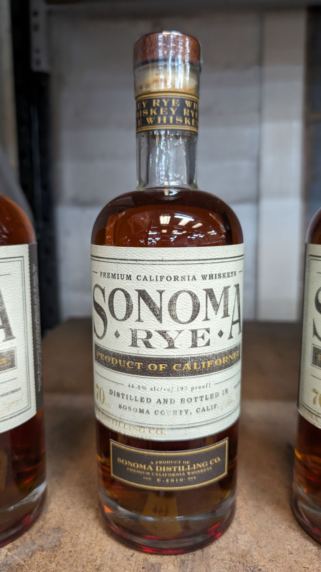 1 off 700ml bottle of Sonoma Rye Whiskey. 46.5% alc/vol (93 proof). Distilled and bottled in Sonom - Image 2 of 6