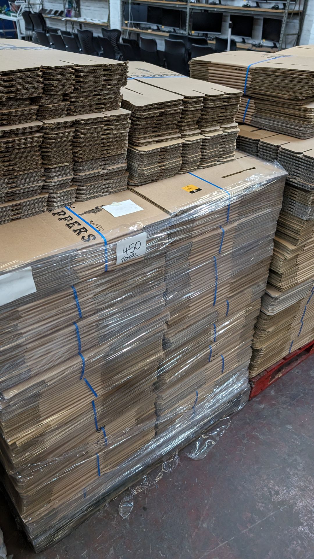 The contents of a pallet of flatpack cardboard boxes in 4 stacks. Each box when assembled incorpora - Image 6 of 7