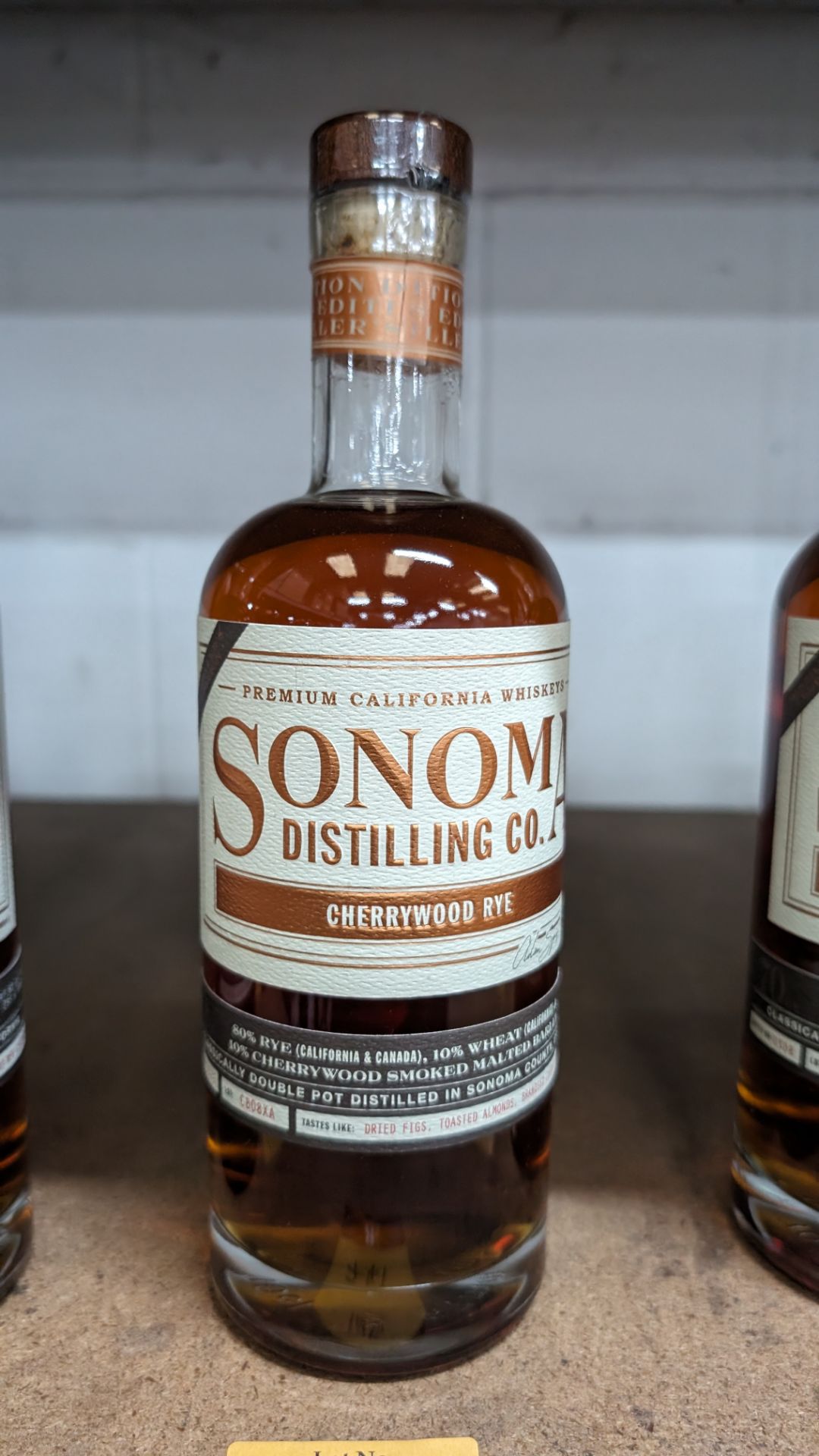 1 off 700ml bottle of Sonoma Cherrywood Rye Whiskey. 47.8% alc/vol (95.6 proof). Distilled and bot - Bild 2 aus 5