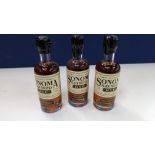 3 off 375ml bottles of Sonoma Black Truffle Rye Whiskey. 50% alc/vol (100 proof). Straight rye whi