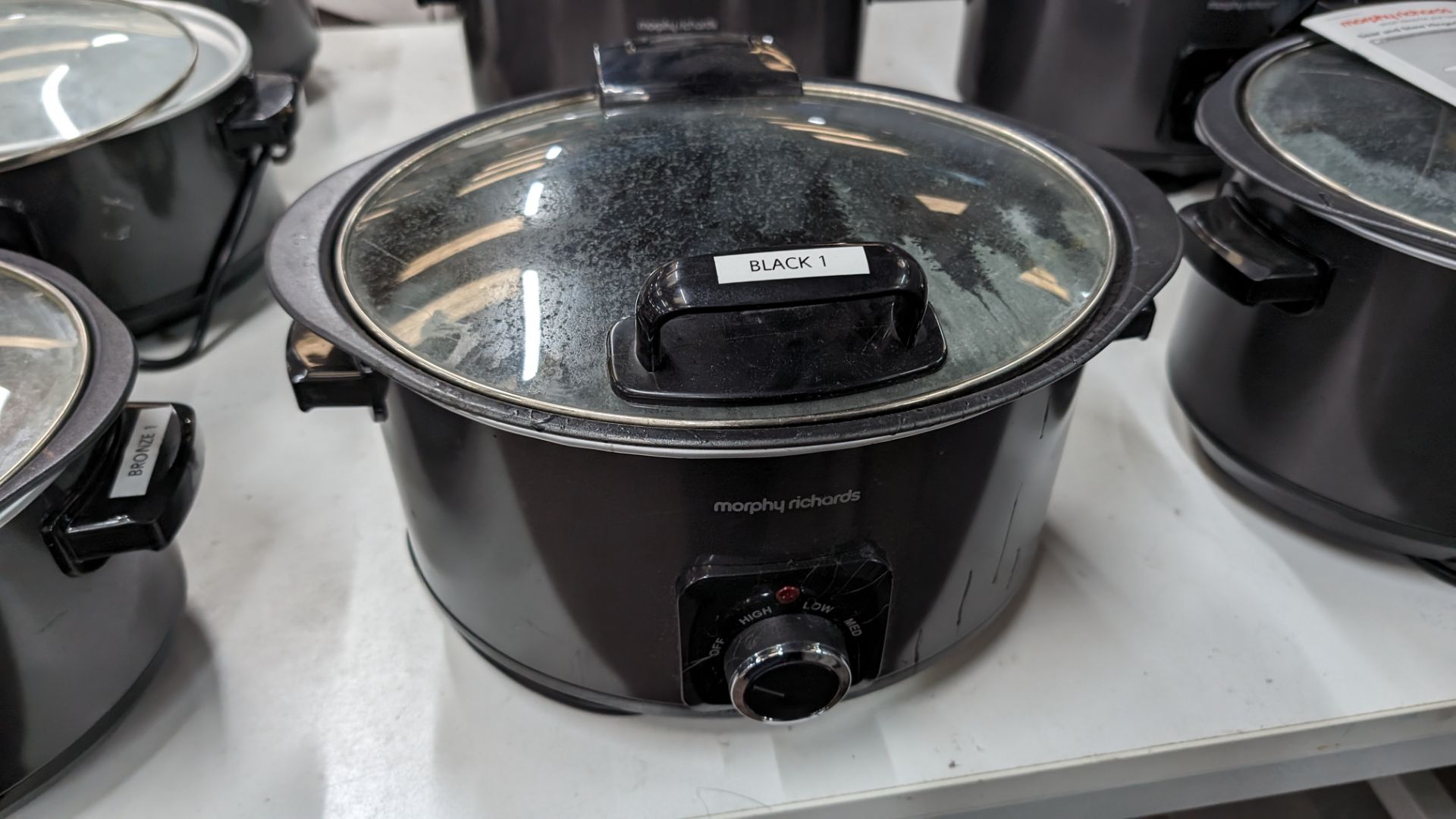 4 off Morphy Richards hinged lid slow cookers, model 461020. NB: At least some of these have been - Image 3 of 7