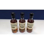 3 off 375ml bottles of Sonoma Black Truffle Rye Whiskey. 50% alc/vol (100 proof). Straight rye whi