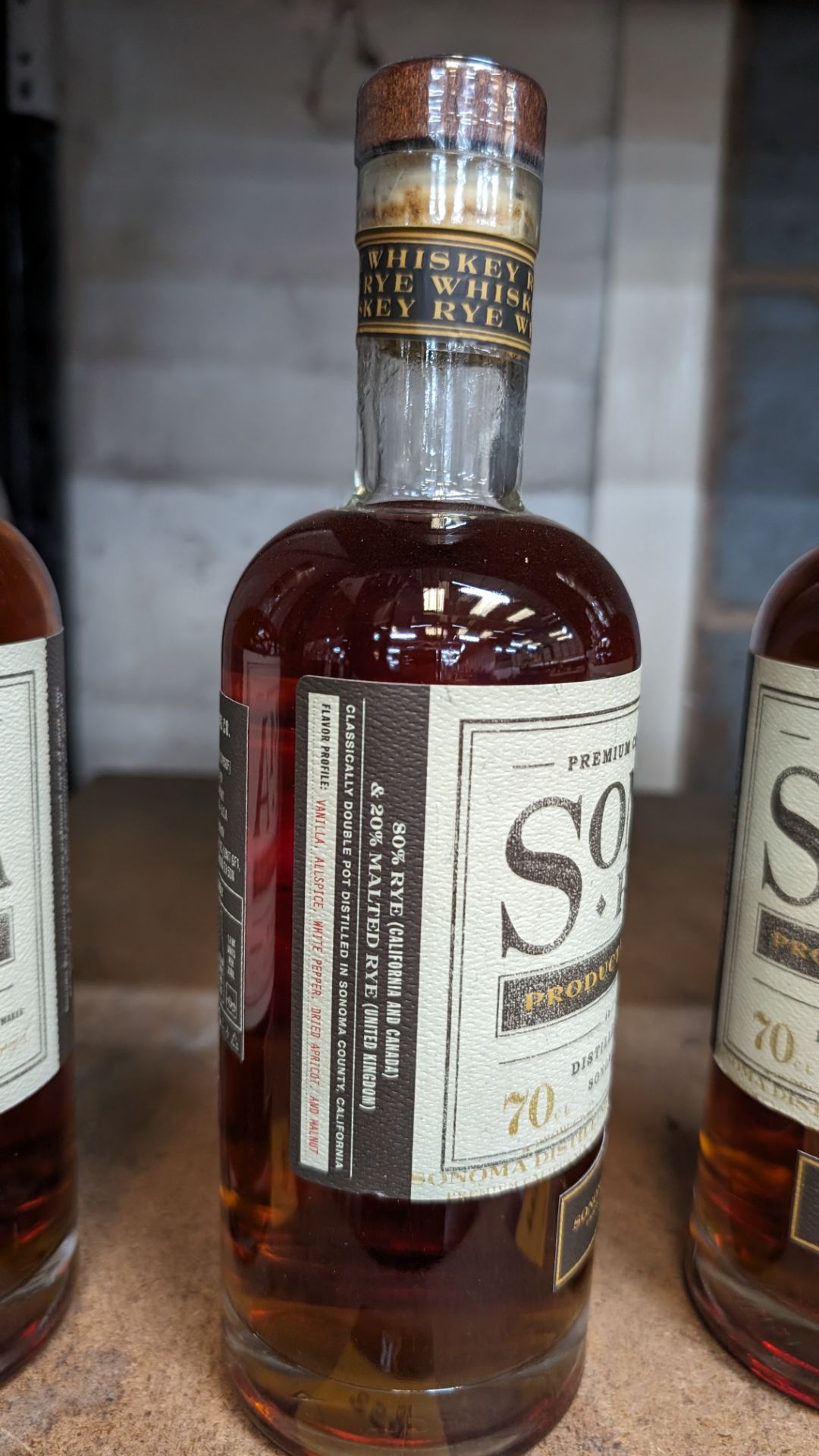 1 off 700ml bottle of Sonoma Rye Whiskey. 46.5% alc/vol (93 proof). Distilled and bottled in Sonom - Image 3 of 6