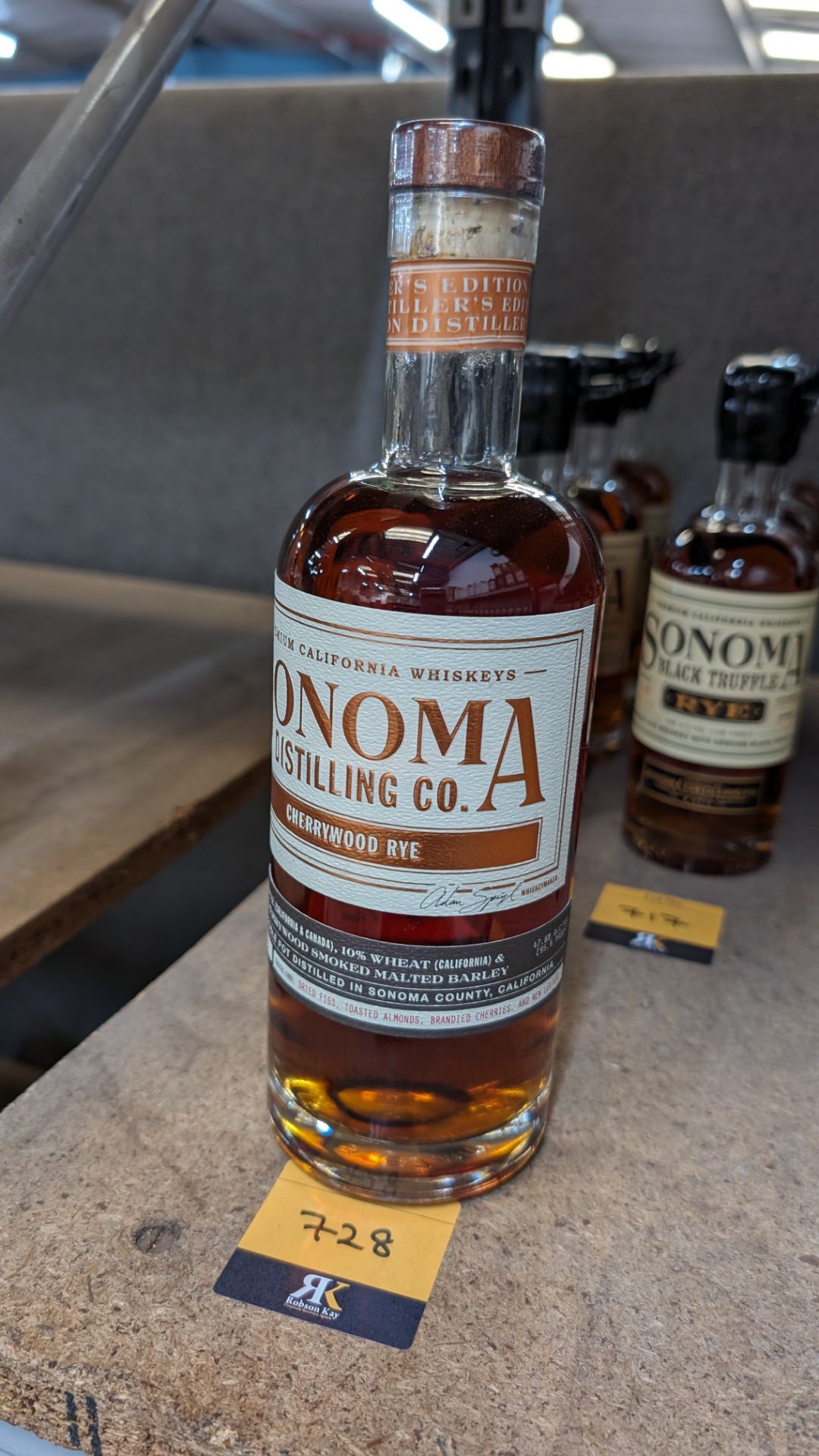 1 off 700ml bottle of Sonoma Cherrywood Rye Whiskey. 47.8% alc/vol (95.6 proof). Distilled and bot