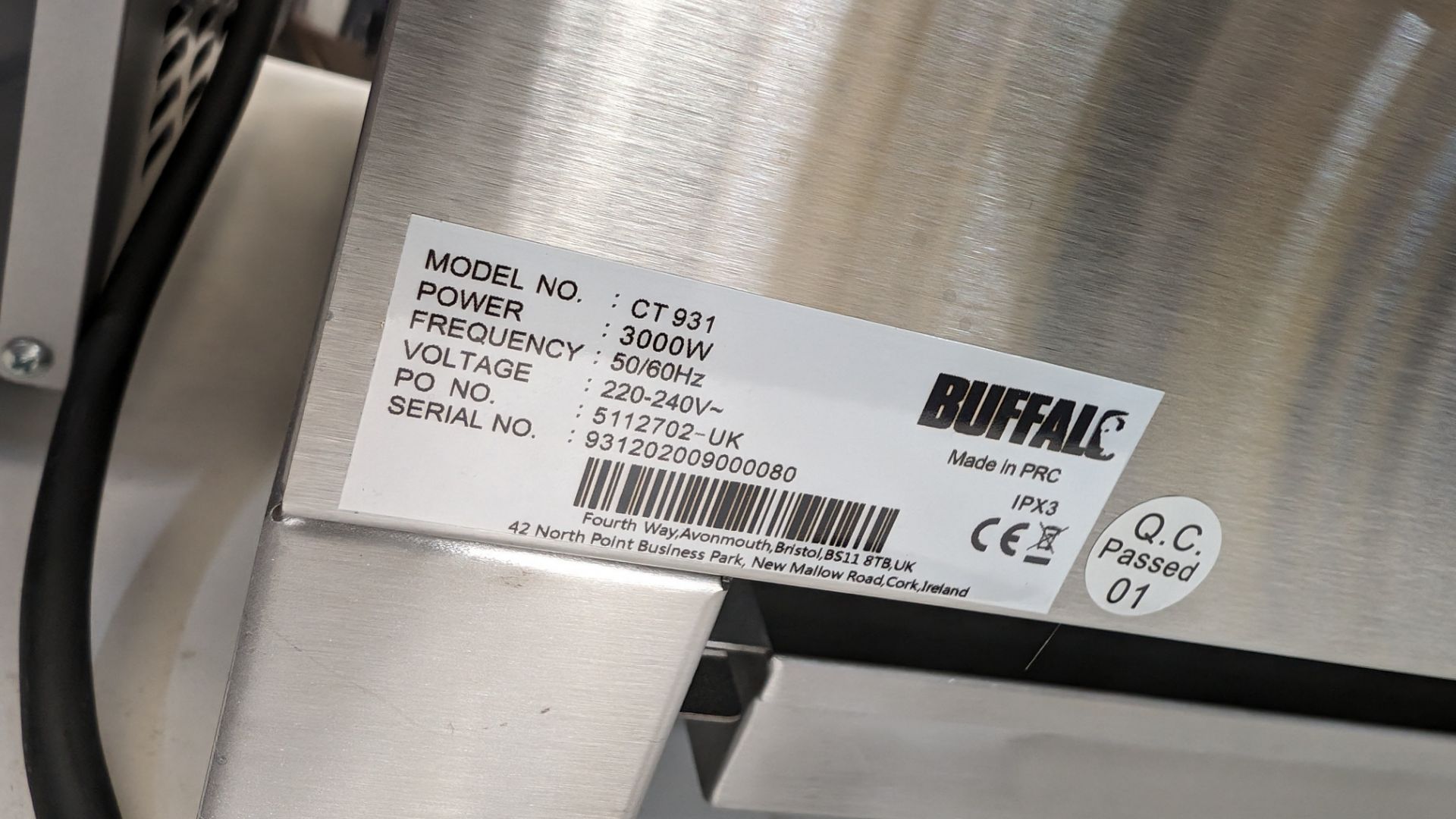 Buffalo stainless steel commercial crepe maker, model CT931 - Image 5 of 5