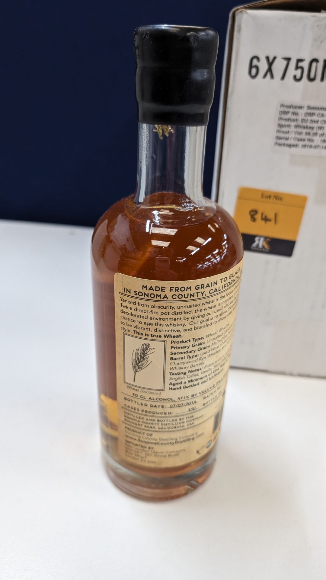 6 off 700ml bottles of Sonoma County 2nd Chance Wheat Double Alembic Pot Distilled Whiskey. In white - Image 4 of 8