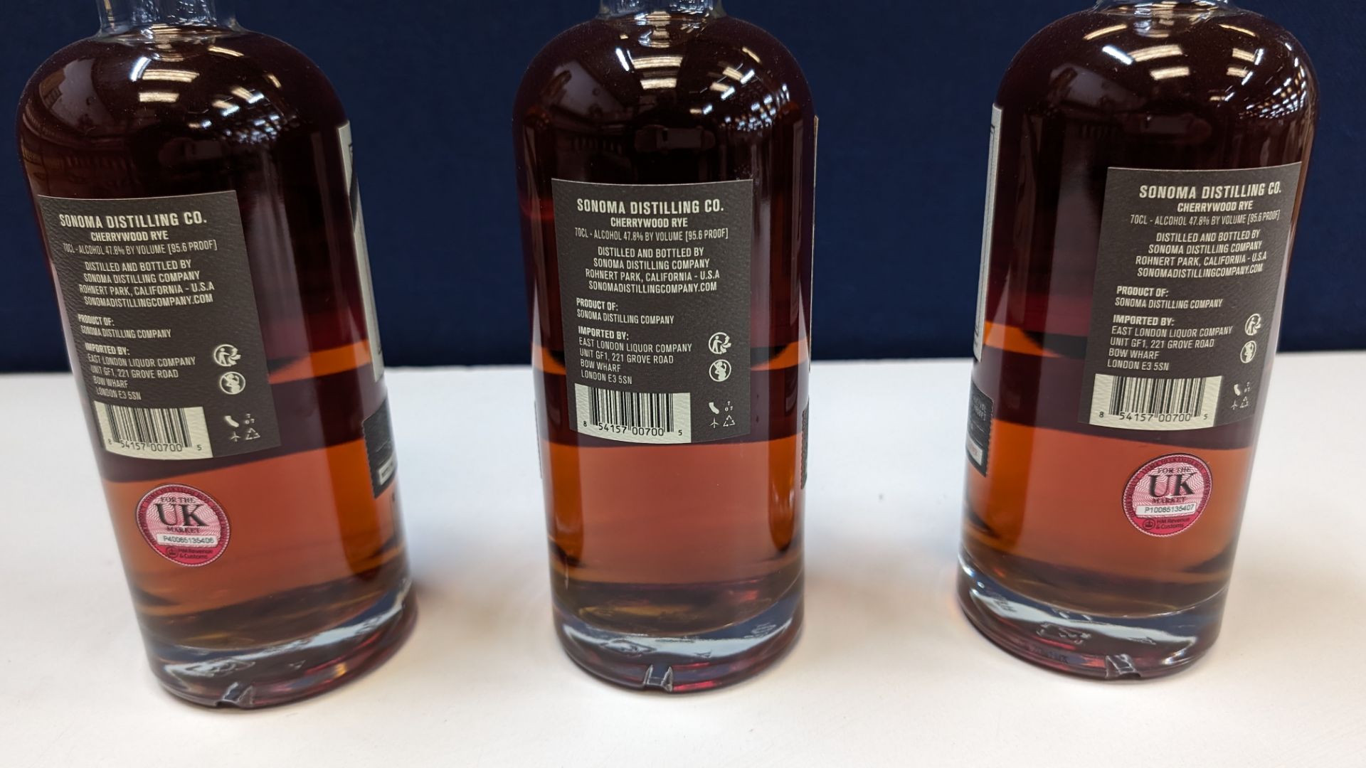 3 off 700ml bottles of Sonoma Cherrywood Rye Whiskey. 47.8% alc/vol (95.6 proof). Distilled and bo - Image 4 of 6