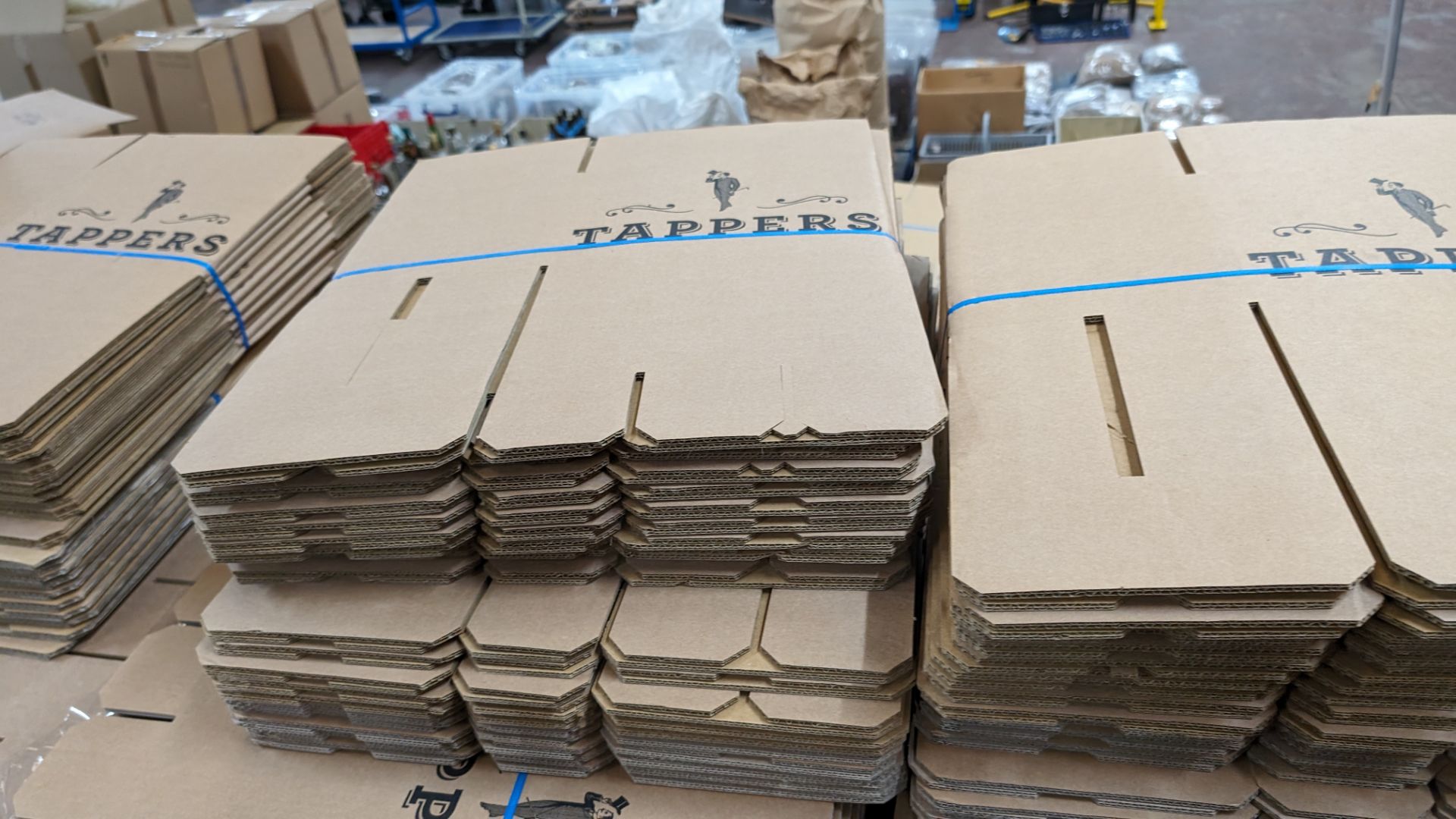 The contents of a pallet of flatpack cardboard boxes in 4 stacks. Each box when assembled incorpora - Image 6 of 7