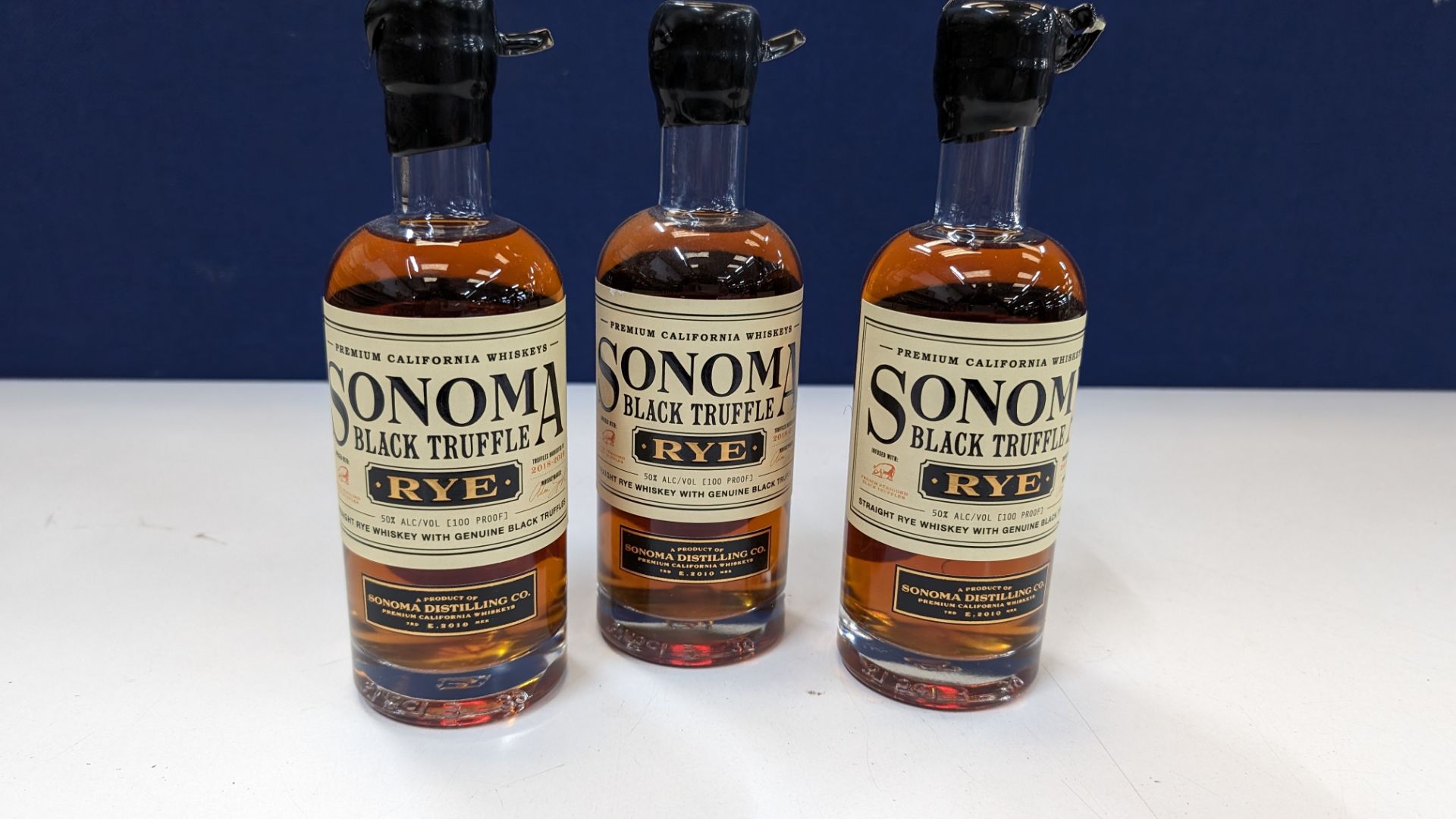 3 off 375ml bottles of Sonoma Black Truffle Rye Whiskey. 50% alc/vol (100 proof). Straight rye whi - Image 2 of 7