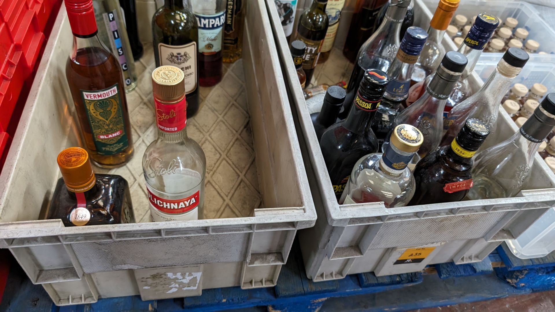 The contents of a crate of opened bottles of assorted spirits, liqueurs and bitters. Sold under AWR - Image 5 of 6