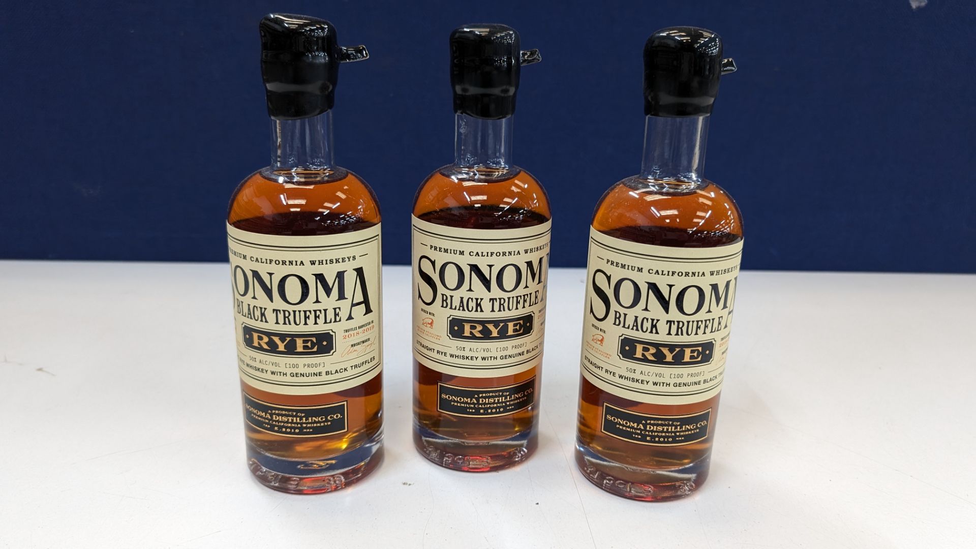 3 off 375ml bottles of Sonoma Black Truffle Rye Whiskey. 50% alc/vol (100 proof). Straight rye whi - Image 2 of 8