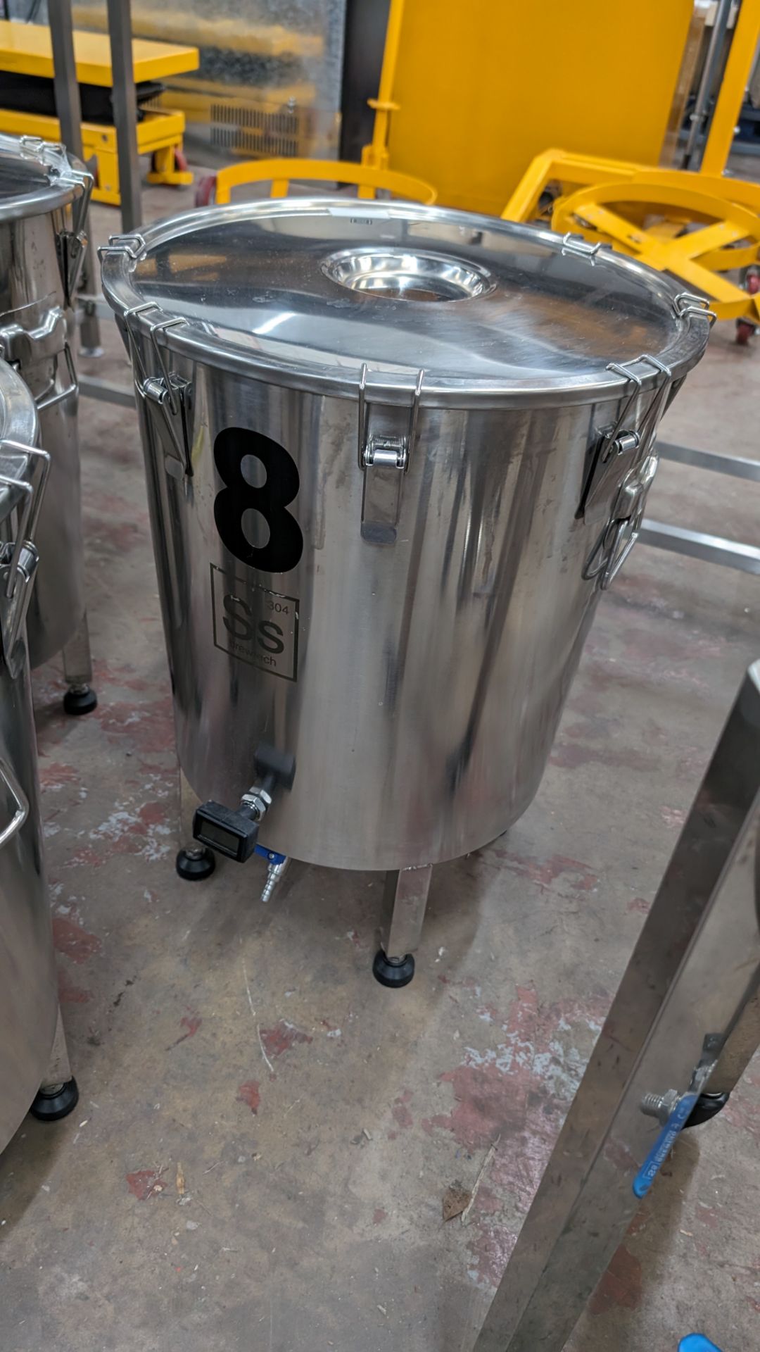 3 off SS Brewtech stainless steel static conical fermenters, each of which includes a digital displa - Image 6 of 9