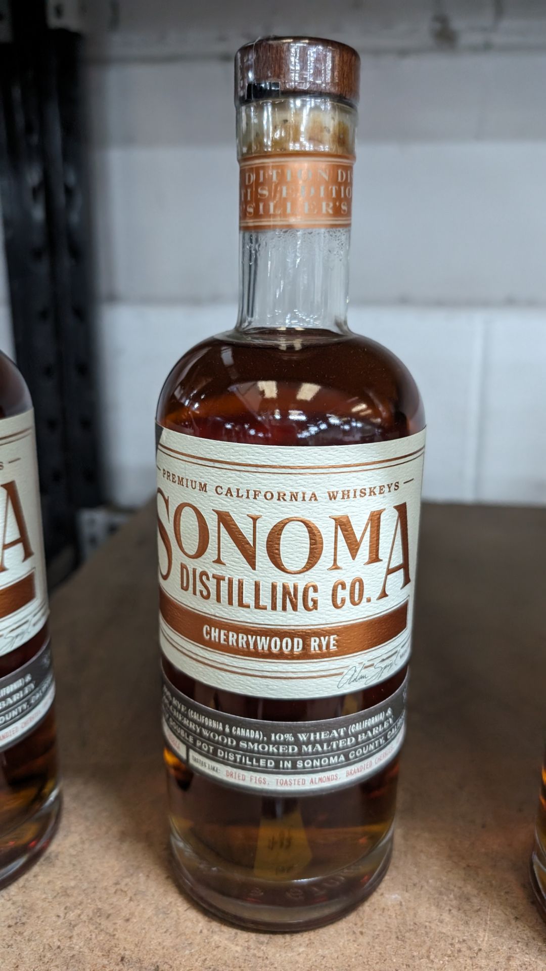 1 off 700ml bottle of Sonoma Cherrywood Rye Whiskey. 47.8% alc/vol (95.6 proof). Distilled and bot - Bild 2 aus 5
