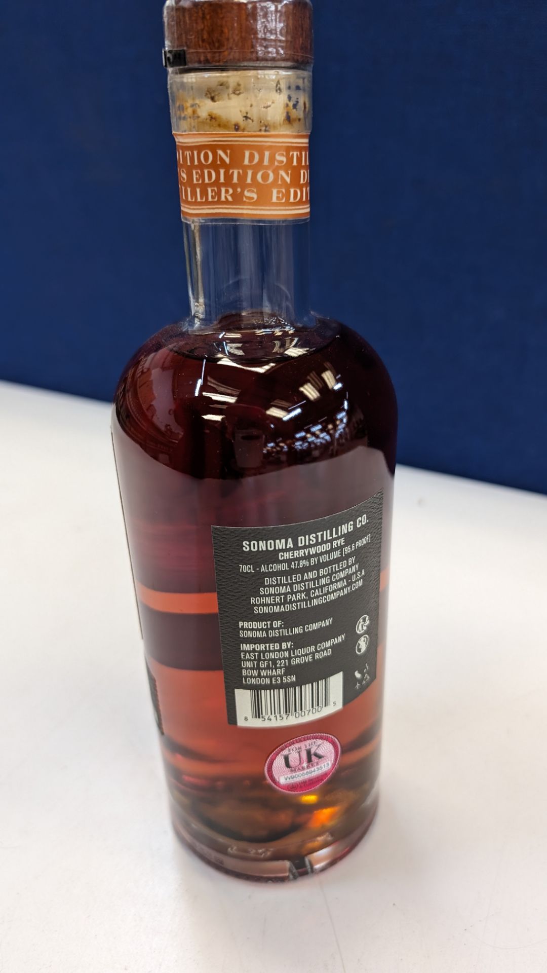 1 off 700ml bottle of Sonoma Cherrywood Rye Whiskey. 47.8% alc/vol (95.6 proof). Distilled and bot - Image 4 of 5