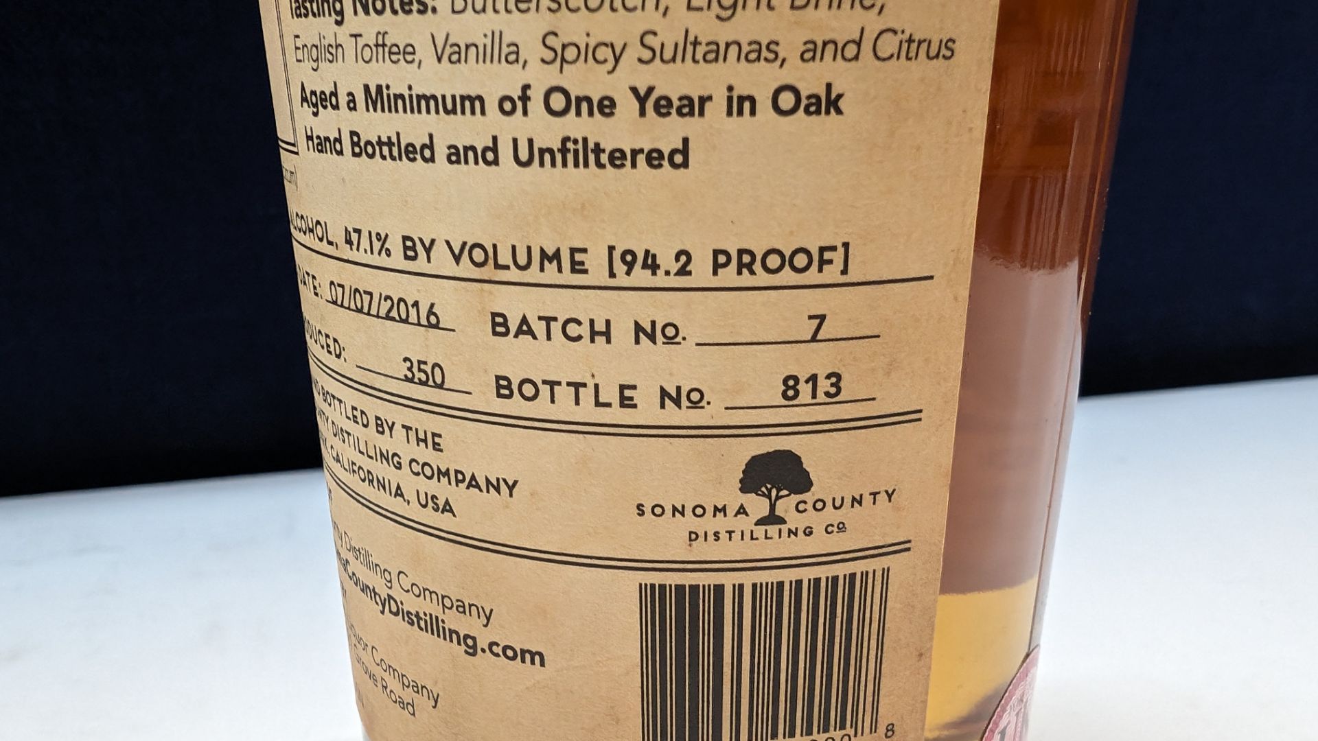 1 off 700ml bottle of Sonoma County 2nd Chance Wheat Double Alembic Pot Distilled Whiskey. 47.1% al - Image 5 of 6