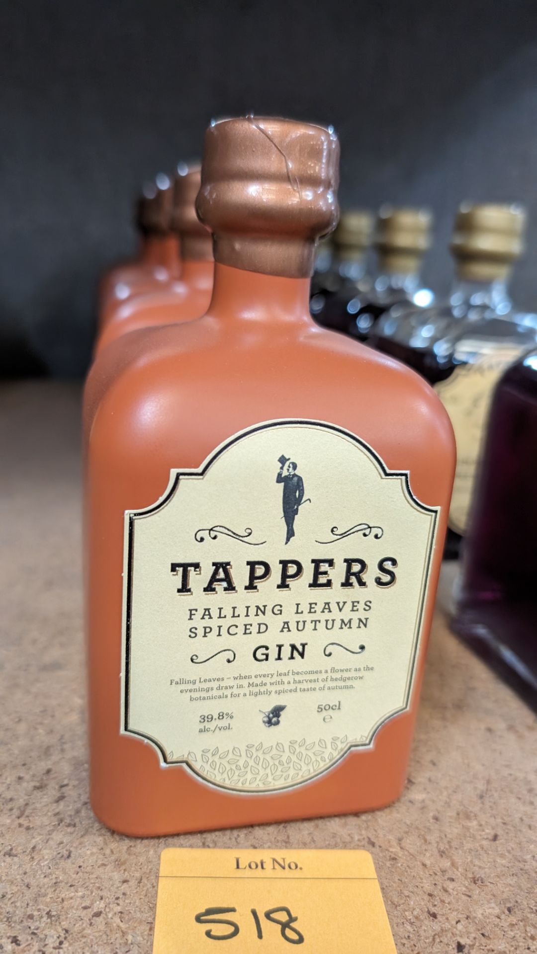 5 off 500ml bottles of Tappers 39.8% ABV Falling Leaves Spiced Autumn Gin. Sold under AWRS number X - Image 3 of 4