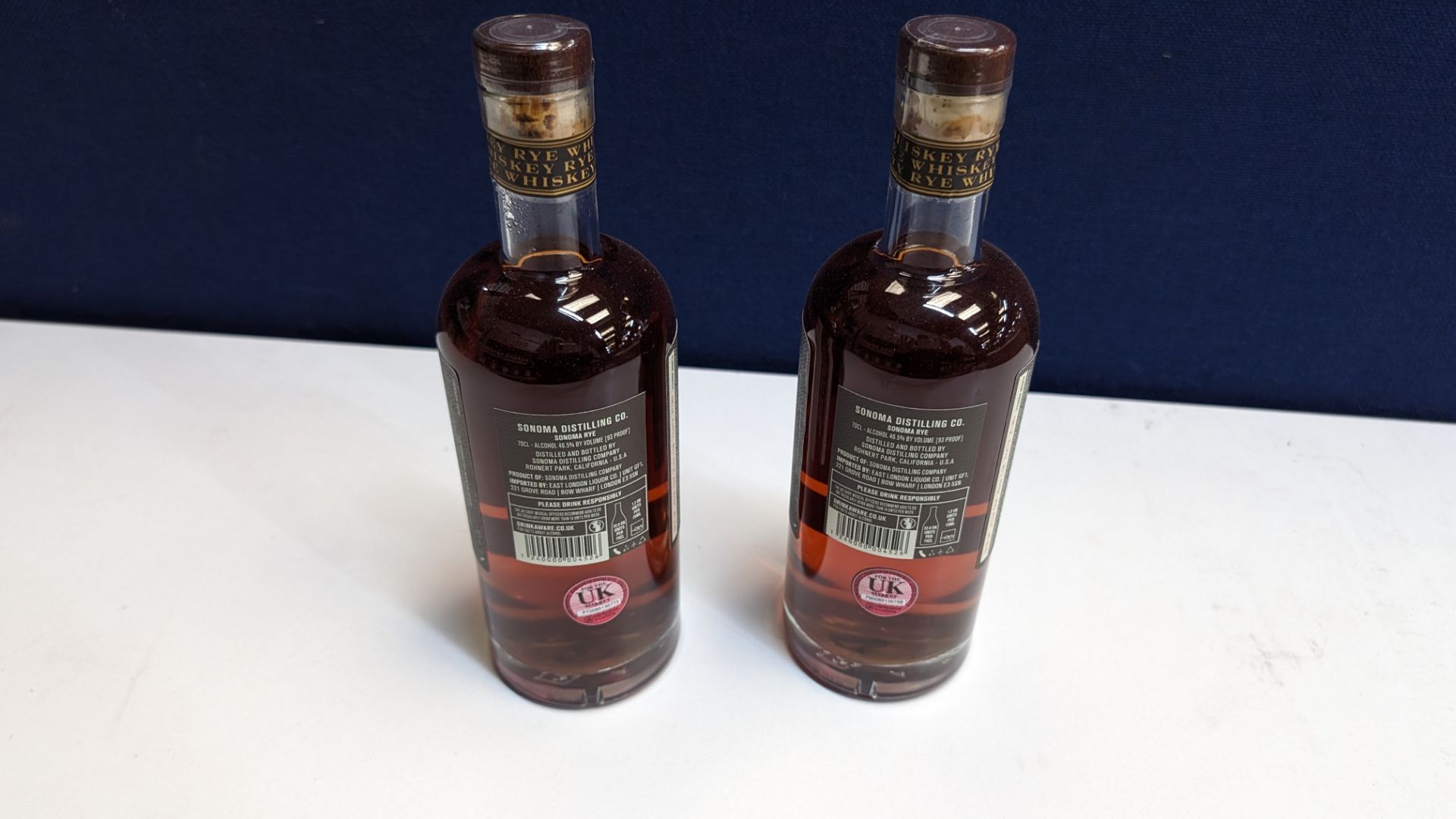 2 off 700ml bottles of Sonoma Rye Whiskey. 46.5% alc/vol (93 proof). Distilled and bottled in Sono - Image 3 of 6