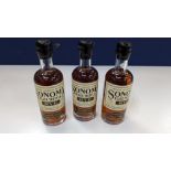 3 off 375ml bottles of Sonoma Black Truffle Rye Whiskey. 50% alc/vol (100 proof). Straight rye whi