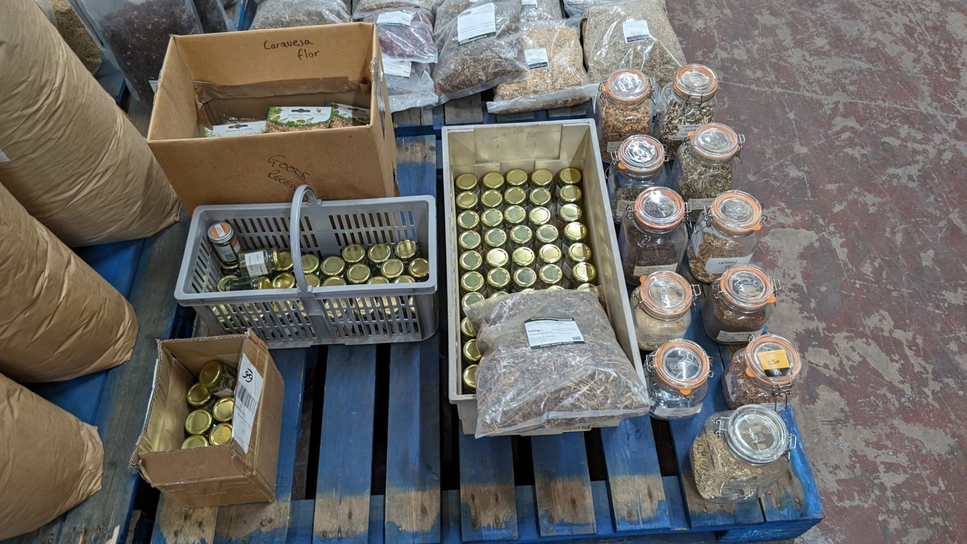 The contents of a pallet of assorted herbs, spices, aromats and more, including all the small glass - Image 2 of 11