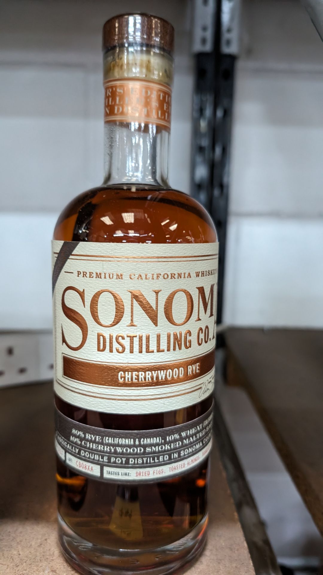 1 off 700ml bottle of Sonoma Cherrywood Rye Whiskey. 47.8% alc/vol (95.6 proof). Distilled and bot - Image 2 of 5