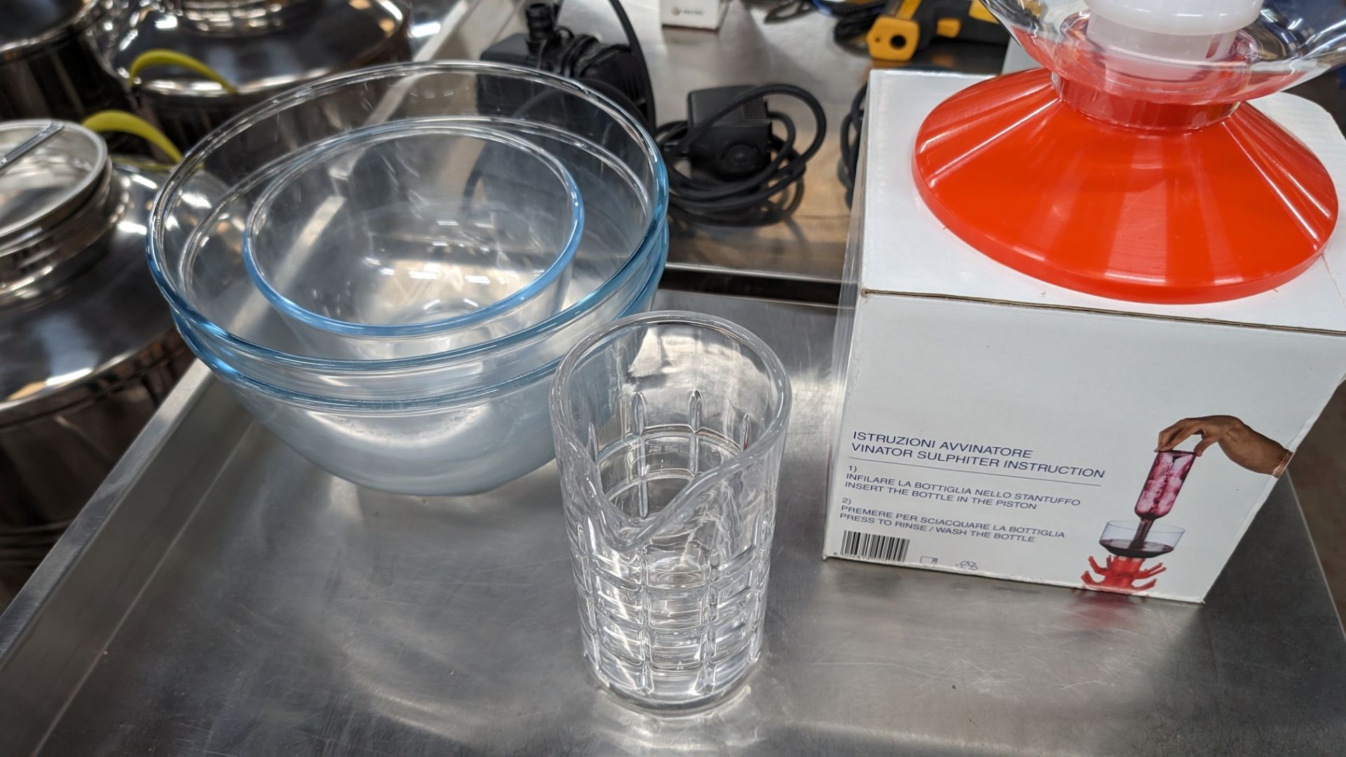 Quantity of glass bowls plus glass jug and Vinator Sulphiter - Image 7 of 8