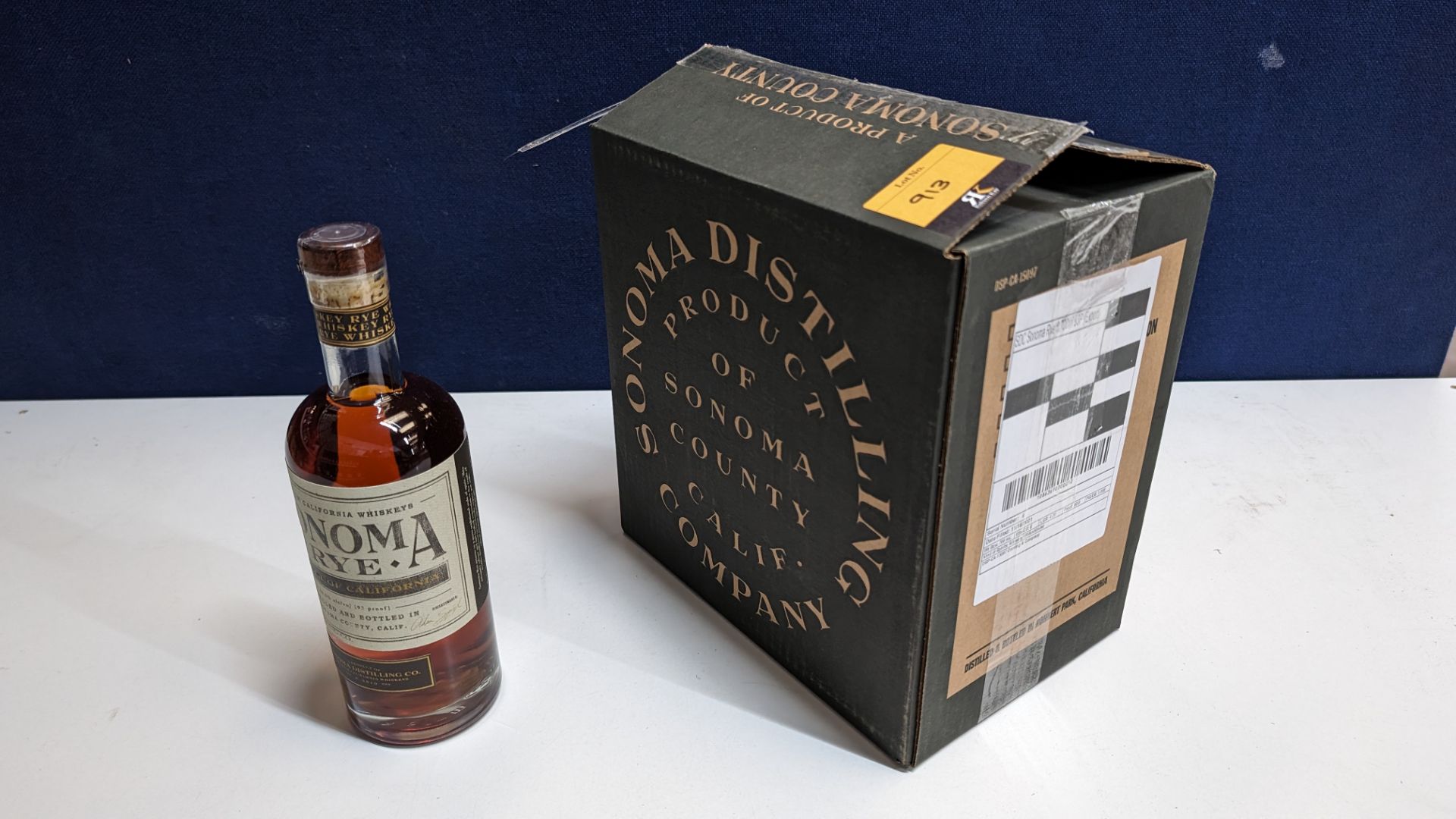 6 off 700ml bottles of Sonoma Rye Whiskey. In Sonoma branded box which includes bottling details on