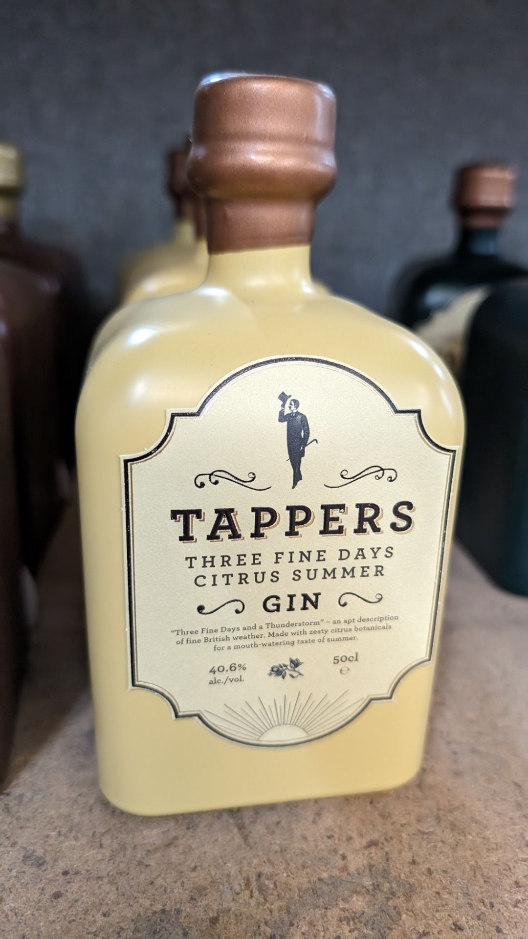 4 off assorted 500ml bottles of Tappers Gin. This lot comprises 1 bottle of 47% ABV Brightside Coas - Image 8 of 8