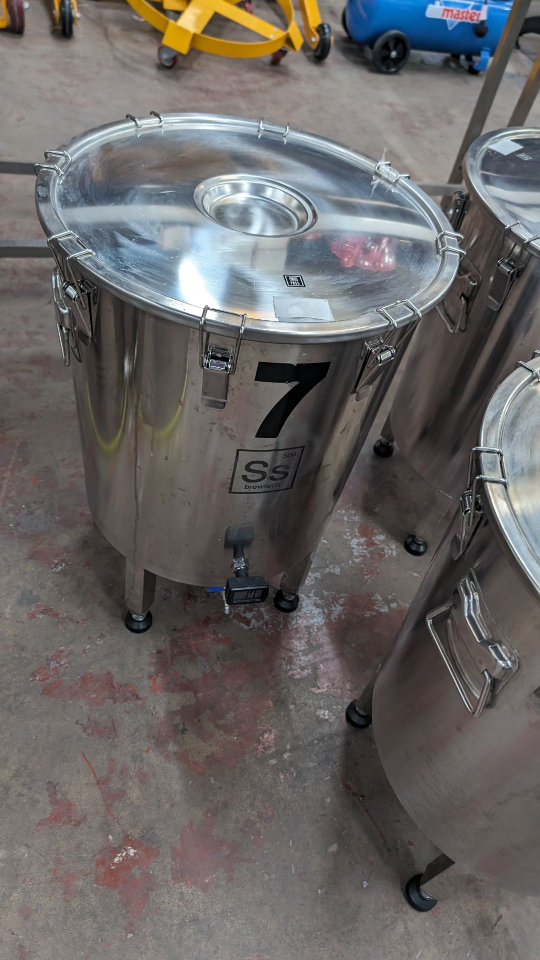 3 off SS Brewtech stainless steel static conical fermenters, each of which includes a digital displa - Image 7 of 9