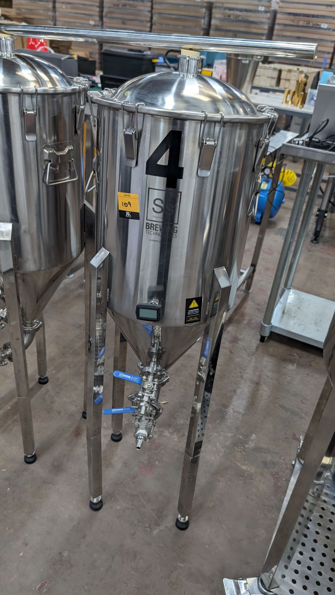 2 off SS Brewtech (Brewing Technologies) stainless steel static conical fermenters. Each fermenter - Image 3 of 12