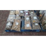 The contents of a pallet of assorted aromats, herbs and spices. NB: Please note many of these ite