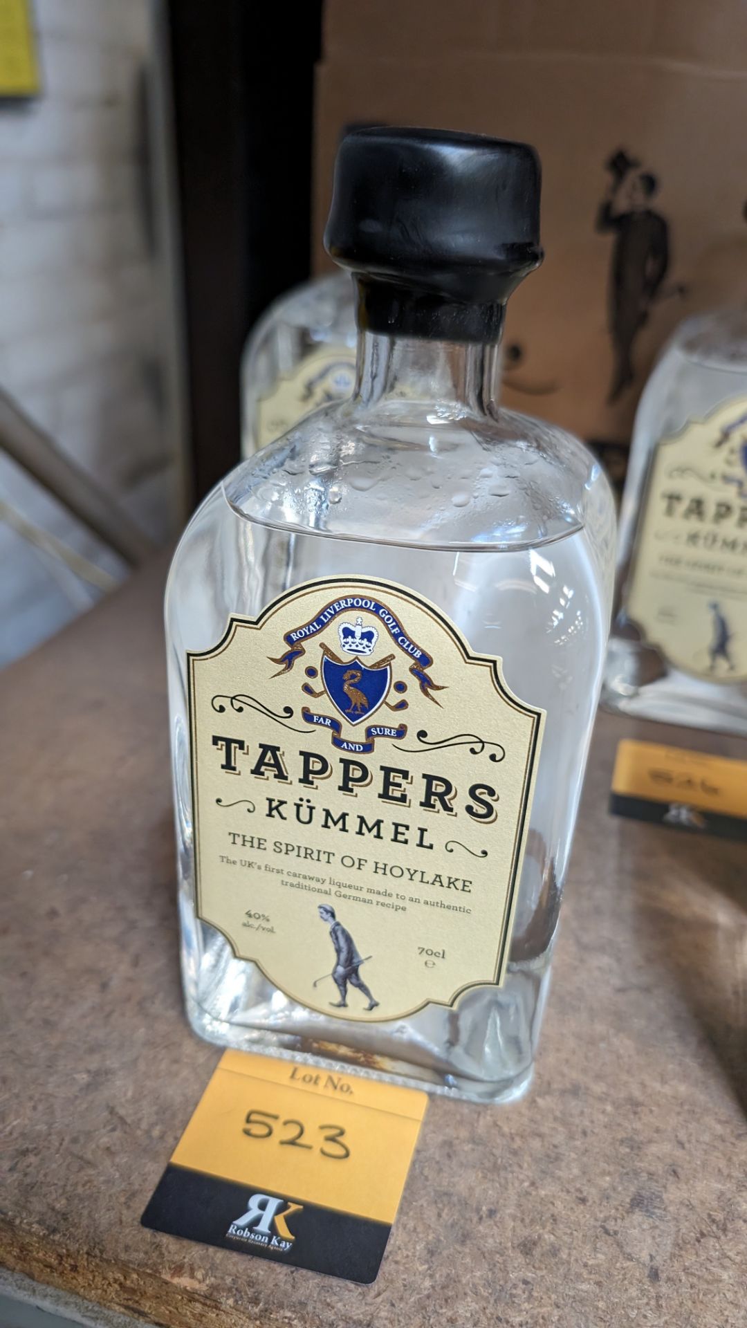 1 off 700ml bottle of Tappers Kümmel 40% ABV 'The Spirit of Hoylake', produced in honour of the 151s