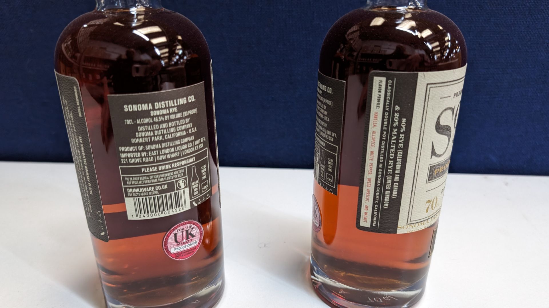 2 off 700ml bottles of Sonoma Rye Whiskey. 46.5% alc/vol (93 proof). Distilled and bottled in Sono - Image 4 of 5