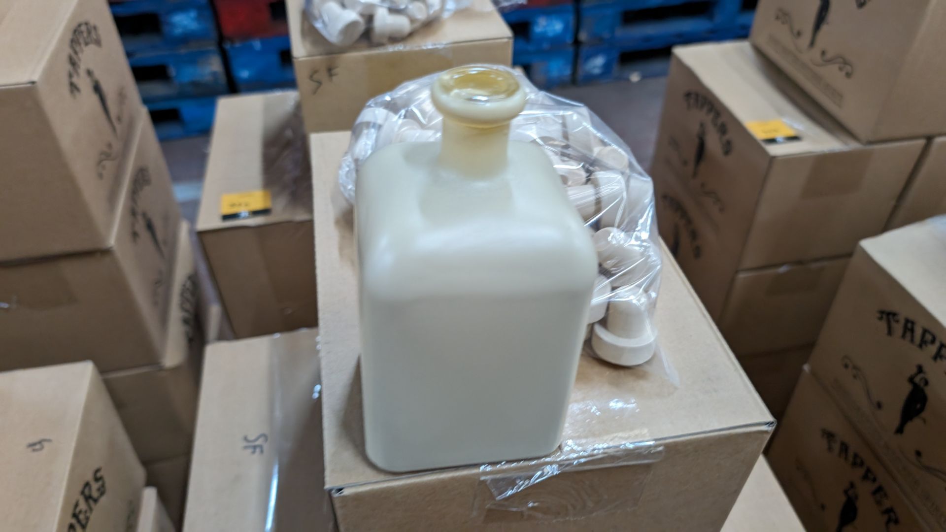 54 off 50cl/500ml professionally painted cream glass bottles, each including a stopper. The bottles - Image 4 of 4