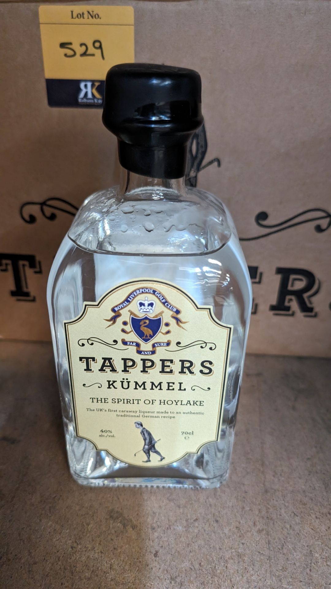 6 off 700ml bottles of Tappers Kümmel 40% ABV 'The Spirit of Hoylake', produced in honour of the 151 - Image 3 of 5