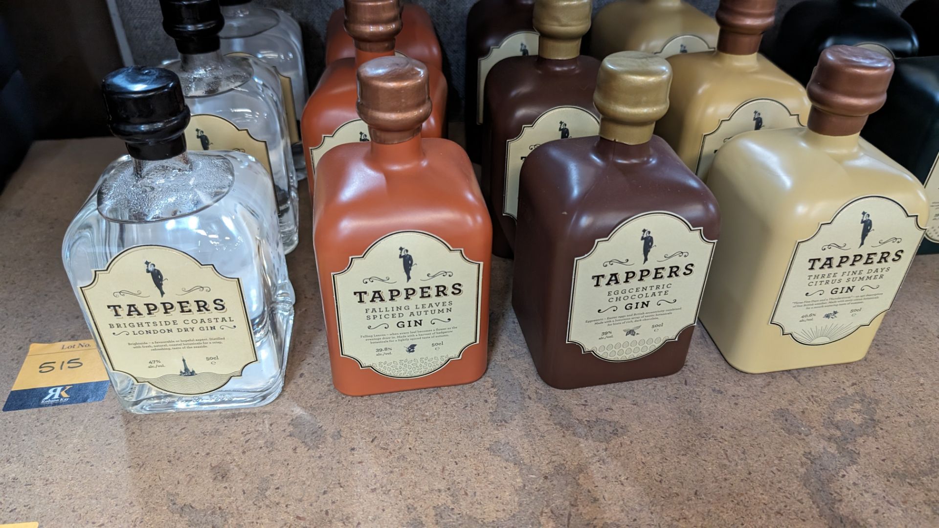 4 off assorted 500ml bottles of Tappers Gin. This lot comprises 1 bottle of 47% ABV Brightside Coas - Image 2 of 8