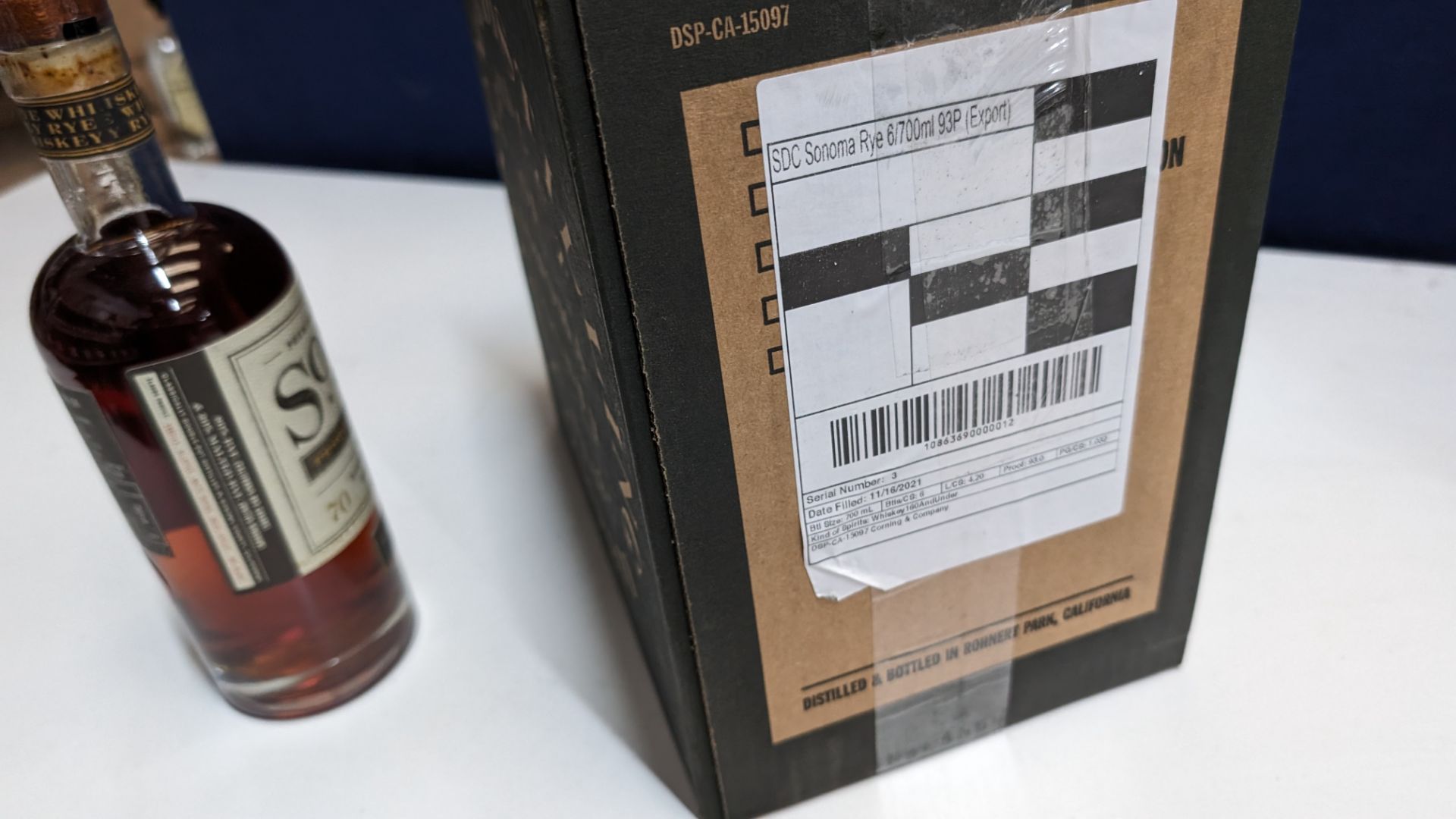 6 off 700ml bottles of Sonoma Rye Whiskey. In Sonoma branded box which includes bottling details on - Image 7 of 7