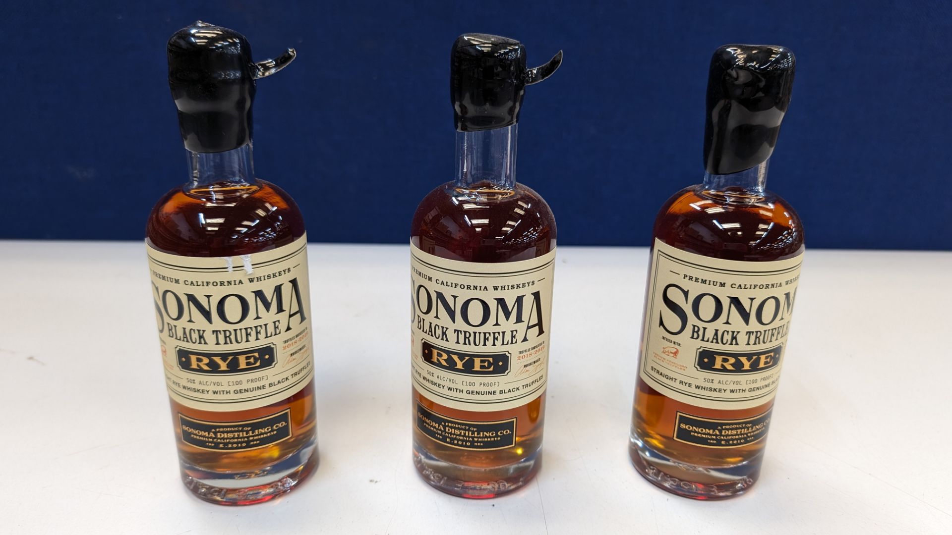 3 off 375ml bottles of Sonoma Black Truffle Rye Whiskey. 50% alc/vol (100 proof). Straight rye whi - Image 2 of 8