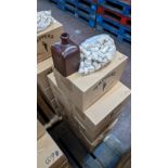 54 off 50cl/500ml professionally painted dark brown glass bottles, each including a stopper. The bo