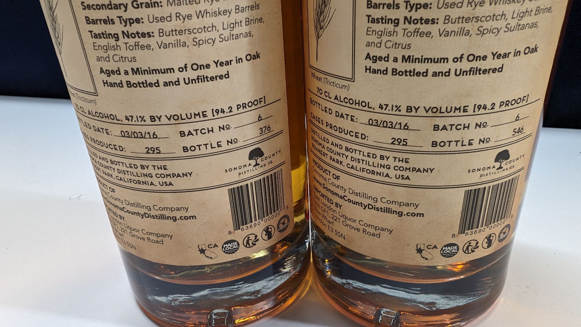 2 off 700ml bottles of Sonoma County 2nd Chance Wheat Double Alembic Pot Distilled Whiskey. 47.1% a - Image 5 of 7