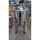 SS Brewtech (Brewing Technologies) stainless steel mobile conical fermenter with digital display. U